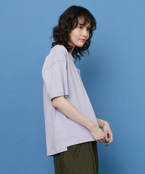 FRAPBOIS(フラボア)の「エンブレムT(Tシャツ/カットソー・レディース・ラベンダー/オレンジ・2/1)」の3枚目の写真