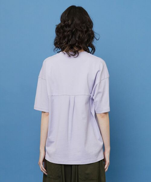 FRAPBOIS(フラボア)の「エンブレムT(Tシャツ/カットソー・レディース・ラベンダー/オレンジ・2/1)」の4枚目の写真