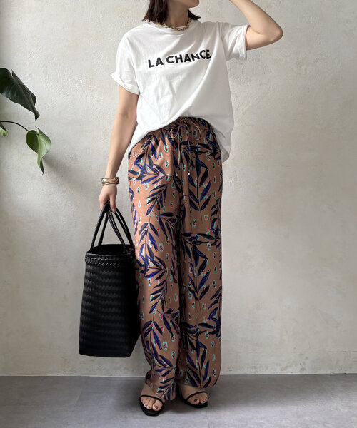 DouDou（ドゥドゥ）の「【WEB限定】ボタニカルプリントイージーパンツ（その他パンツ・レディース・キャメル/オフホワイト・FREE）」の15枚目の写真