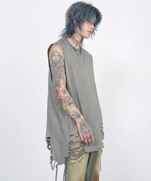 タンクトップ ノースリーブ A'GEM/9 × .kom 「runningHIGH/ランニングハイ」 GLITTER RH LOGO RACERBAC runningHIGH タンクトップ ノースリーブ A'GEM/9 × .kom