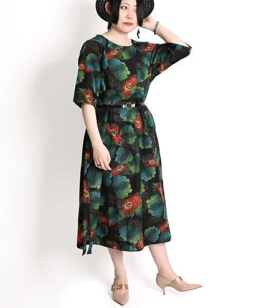 MARAI(マーライ)の「総柄 花柄 Aラインワンピース マキシワンピース 綿麻 ロング丈(ワンピース・レディース・D/E/F/A/H/J/B/G/I/K/M/N/C/L・FREE)」の11枚目の写真