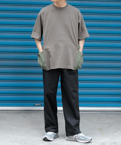 ITEMS URBANRESEARCH(アイテムズ アーバンリサーチ)の「コットンナイロン RIP STOP ベイカーパンツ(チノパンツ・メンズ・ブラック/カーキ・MEDIUM/LARGE)」の7枚目の写真