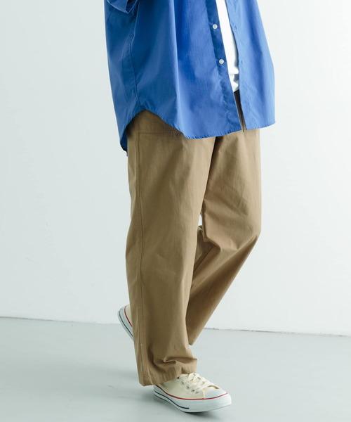 ITEMS URBANRESEARCH(アイテムズ アーバンリサーチ)の「コットンナイロン RIP STOP ベイカーパンツ(チノパンツ・メンズ・ブラック/カーキ・MEDIUM/LARGE)」の13枚目の写真