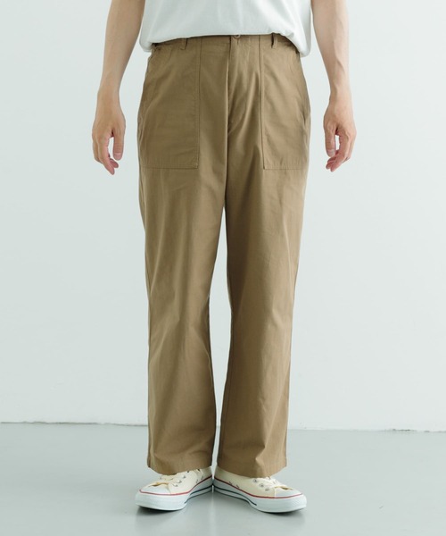 ITEMS URBANRESEARCH(アイテムズ アーバンリサーチ)の「コットンナイロン RIP STOP ベイカーパンツ(チノパンツ・メンズ・ブラック/カーキ・MEDIUM/LARGE)」の18枚目の写真