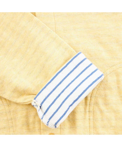 KP BOY（ケーピーボーイ）の「接結天竺裏ボーダーカーディガン(80～130)（カーディガン/ボレロ・キッズ・ブルー/イエロー・130cm/120cm/110cm/100cm/90cm/80ｃｍ）」の6枚目の写真