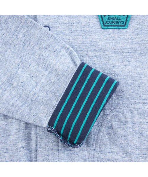 KP BOY（ケーピーボーイ）の「接結天竺裏ボーダーカーディガン(80～130)（カーディガン/ボレロ・キッズ・ブルー/イエロー・130cm/120cm/110cm/100cm/90cm/80ｃｍ）」の10枚目の写真
