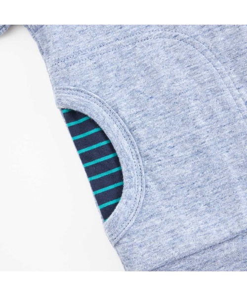 KP BOY（ケーピーボーイ）の「接結天竺裏ボーダーカーディガン(80～130)（カーディガン/ボレロ・キッズ・ブルー/イエロー・130cm/120cm/110cm/100cm/90cm/80ｃｍ）」の12枚目の写真