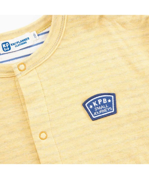 KP BOY（ケーピーボーイ）の「接結天竺裏ボーダーカーディガン(80～130)（カーディガン/ボレロ・キッズ・ブルー/イエロー・130cm/120cm/110cm/100cm/90cm/80ｃｍ）」の5枚目の写真