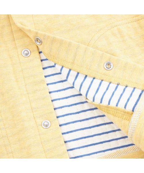 KP BOY（ケーピーボーイ）の「接結天竺裏ボーダーカーディガン(80～130)（カーディガン/ボレロ・キッズ・ブルー/イエロー・130cm/120cm/110cm/100cm/90cm/80ｃｍ）」の7枚目の写真