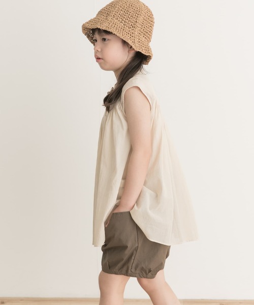 URBAN RESEARCH DOORS（アーバンリサーチドアーズ）の「『親子リンク』コットンボイルフレンチブラウス(KIDS)（シャツ/ブラウス・キッズ・グリーン/ライトベージュ・120/105/135）」の11枚目の写真