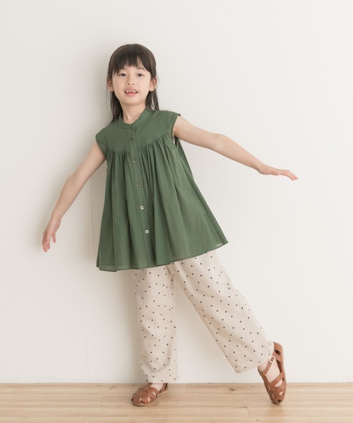 URBAN RESEARCH DOORS（アーバンリサーチドアーズ）の「『親子リンク』コットンボイルフレンチブラウス(KIDS)（シャツ/ブラウス・キッズ・グリーン/ライトベージュ・120/105/135）」の22枚目の写真