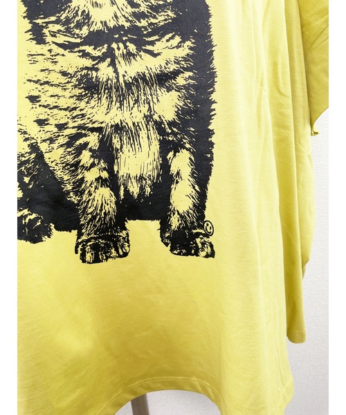 WORLD WIDE LOVE!(ワールドワイドラブ)の「CATポンチョTEE(Tシャツ/カットソー・レディース・オフホワイト/ブラック/グレイッシュベージュ/イエロー/カーキ・1)」の16枚目の写真