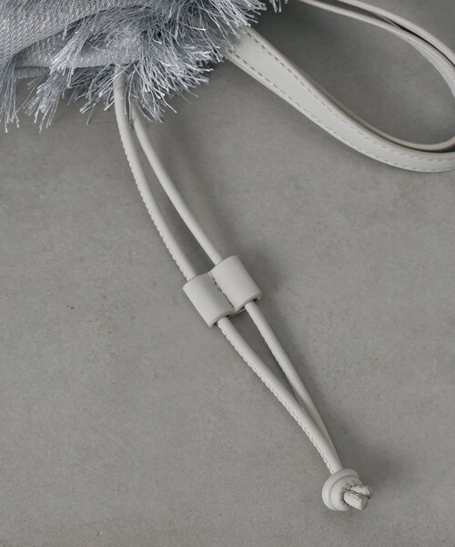 Actually（アクチュアリー）の「フリンジ巾着バッグ（トートバッグ・レディース・ブラック/グレー/グリーン/グリーン系その他/グレー系その他・0）」の14枚目の写真