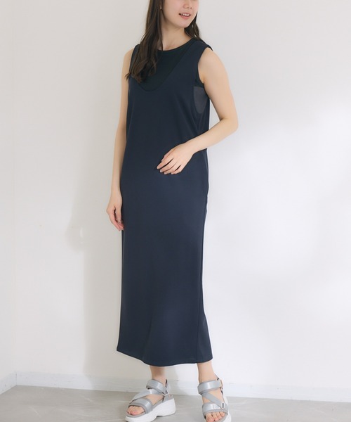 KATHARINE ROSS(キャサリンロス)の「【KATHARINE ROSS】まっすぐワンピース(ワンピース・レディース・ダークグリーン/ネイビー・MEDIUM)」の2枚目の写真