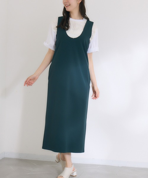 KATHARINE ROSS(キャサリンロス)の「【KATHARINE ROSS】まっすぐワンピース(ワンピース・レディース・ダークグリーン/ネイビー・MEDIUM)」の1枚目の写真