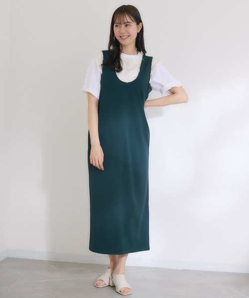 KATHARINE ROSS(キャサリンロス)の「【KATHARINE ROSS】まっすぐワンピース(ワンピース・レディース・ダークグリーン/ネイビー・MEDIUM)」の7枚目の写真
