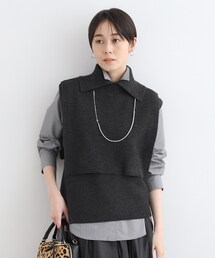 16000新品 スコットクラブ ハイネックニットケープ ケープ」に該当するニット/セーター（タートルネック/ハイネック