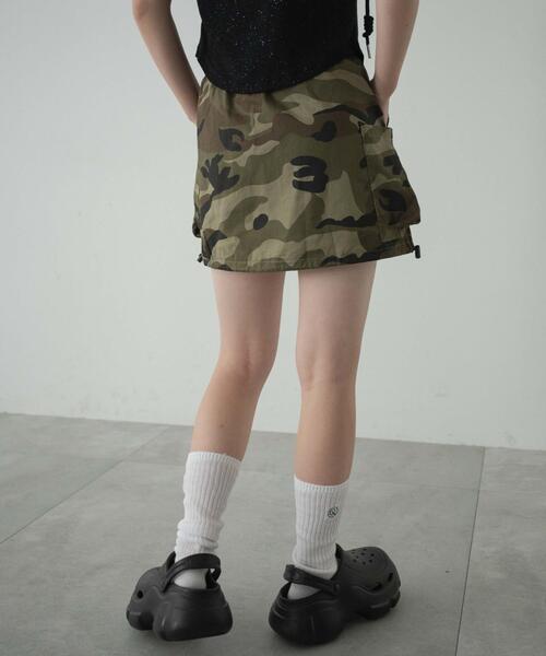 dispark（ディスパーク）の「DISPARK/カモフラサイドドローコードミニスカート（スカート・レディース・カーキ・FREE）」の12枚目の写真