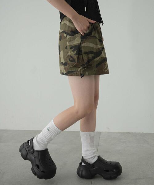 dispark（ディスパーク）の「DISPARK/カモフラサイドドローコードミニスカート（スカート・レディース・カーキ・FREE）」の13枚目の写真