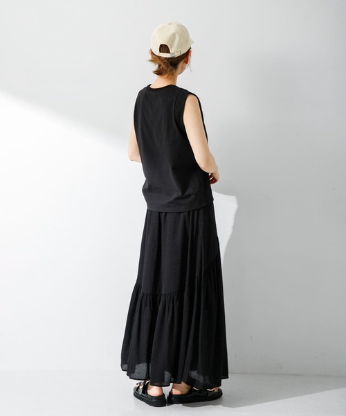 URBAN RESEARCH Sonny Label（アーバンリサーチサニーレーベル）の「楊柳ラメドビーワンティアードスカート（スカート・レディース・ベージュ/ピンク/ブラック・FREE）」の17枚目の写真