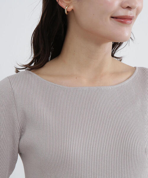 NATURAL BEAUTY BASIC(ナチュラルビューティーベーシック)の「◇スリットリボンスリーブニット(ニット/セーター・レディース・ブラック/ライトグリーン/グレイッシュベージュ・FREE)」の21枚目の写真