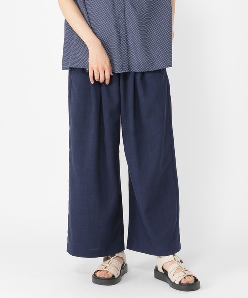 studio CLIP（スタディオクリップ）の「【紫外線防止/接触冷感/イージーケア/マシンウォッシャブル】オールイージーワイドストレートパンツ（その他パンツ・レディース・ネイビー/ライトグレー/ブラック・MEDIUM/LARGE）」の19枚目の写真