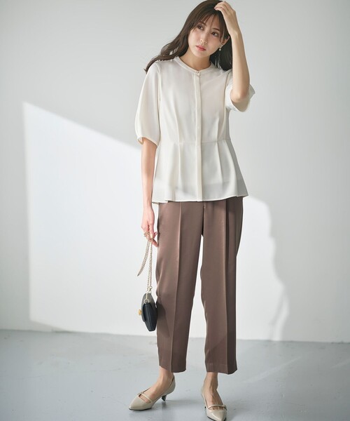 ANY SIS（エニィスィス）の「【洗える】サテンドロストイージー パンツ（その他パンツ・レディース・パープル系/グレー系/ダークブラウン系・4）」の8枚目の写真