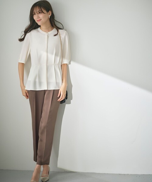 ANY SIS（エニィスィス）の「【洗える】サテンドロストイージー パンツ（その他パンツ・レディース・パープル系/グレー系/ダークブラウン系・4）」の9枚目の写真