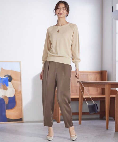 ANY SIS（エニィスィス）の「【洗える】サテンドロストイージー パンツ（その他パンツ・レディース・パープル系/グレー系/ダークブラウン系・4）」の13枚目の写真