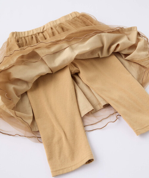 Noeil aime BeBe（ノイユエイムベベ）の「チュールスカート付きスパッツ(90~130cm)（スカート・キッズ・ベージュ/グレー・90cm/100cm/110cm/120cm/130cm）」の13枚目の写真