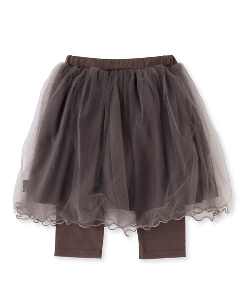 Noeil aime BeBe（ノイユエイムベベ）の「チュールスカート付きスパッツ(90~130cm)（スカート・キッズ・ベージュ/グレー・90cm/100cm/110cm/120cm/130cm）」の17枚目の写真