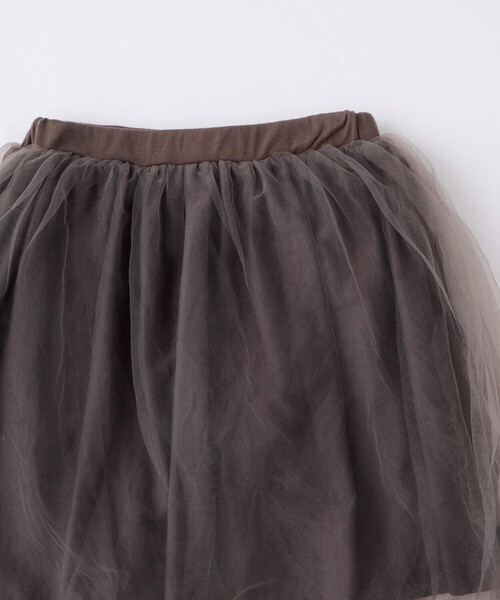 Noeil aime BeBe（ノイユエイムベベ）の「チュールスカート付きスパッツ(90~130cm)（スカート・キッズ・ベージュ/グレー・90cm/100cm/110cm/120cm/130cm）」の18枚目の写真