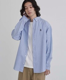 coen | ワンポイントベア刺繍レギュラーカラーシャツ(シャツ/ブラウス)