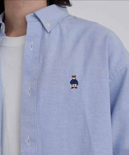 coen（コーエン）の「ワンポイントベア刺繍レギュラーカラーシャツ（シャツ/ブラウス・メンズ・ホワイト/ライトブルー/その他1/ネイビー・M/S/XL/L）」の11枚目の写真