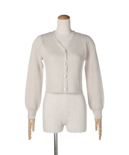 an another angelus（アンアナザーアンジェラス）の「アートローズプリント釦リブニットカーディガン/ananotherangelus（カーディガン/ボレロ・レディース・ブルーグリーン/アイボリー/パープル・FREE）」の17枚目の写真