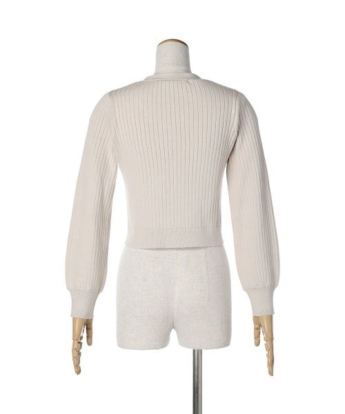 an another angelus（アンアナザーアンジェラス）の「アートローズプリント釦リブニットカーディガン/ananotherangelus（カーディガン/ボレロ・レディース・ブルーグリーン/アイボリー/パープル・FREE）」の20枚目の写真