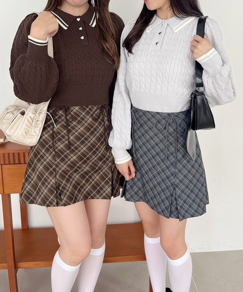 ZOZOTOWN限定商品】ハートボタンケーブルニット(ニット ZOZOTOWN限定商品】ハートボタンケーブルニット(ニット