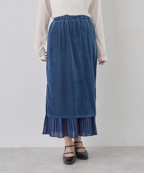 セール】ベロアプリーツスカート（スカート）｜earth music&ecology