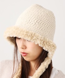 ROOPTOKYO | ひも付き ニット ファーバケットハット バラクラバ(ハット)