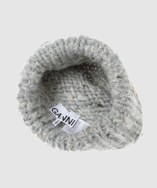 GANNI(ガニー)の「Chunky Marled Handknit Beanie(ニットキャップ/ビーニー・レディース・グレー・ONE SIZE)」の5枚目の写真
