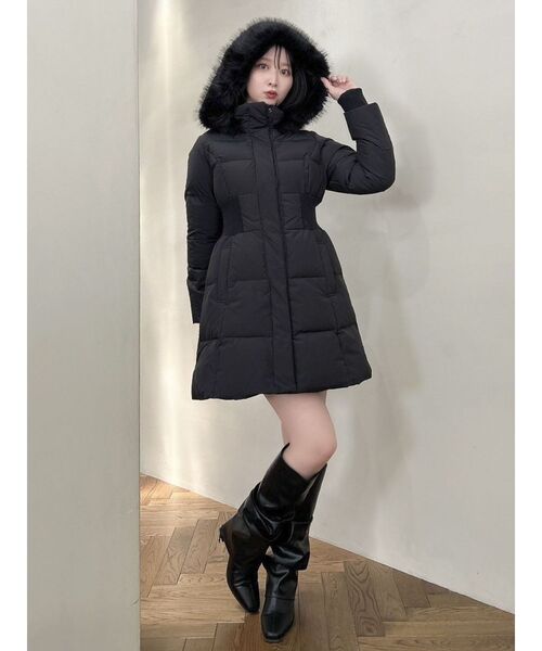 dazzlin（ダズリン）の「ウエストマークレディダウンコート（ダウンジャケット/コート・レディース・ピンク/ブラック/オフホワイト・SMALL/MEDIUM）」の15枚目の写真