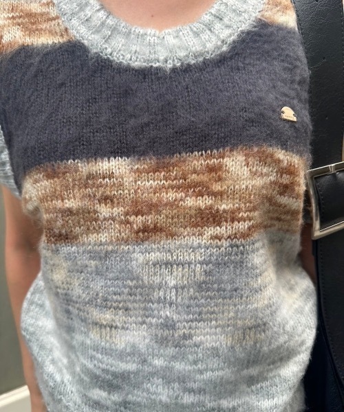 試着のみ RRL ネイティブボーダー ニットベスト M 試着のみ RRL ネイティブボーダー ニットベスト M