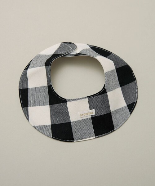 BRANSHES（ブランシェス）の「【おそろい】チェックスタイ（スタイ/よだれかけ・キッズ・ブラウン/ブラック・FREE）」の2枚目の写真