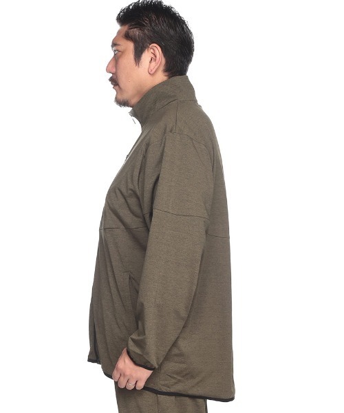 EXCELLENT FINE(エクセレント ファイン)の「sorona ドライ ストレッチ ジップアウター(ジャージ・メンズ・カーキ/ダークグレー・X1(3L~4L)/X5(9L~10L)/X2(4L~5L)/X3(6L~7L)/X4(8L~9L))」の11枚目の写真