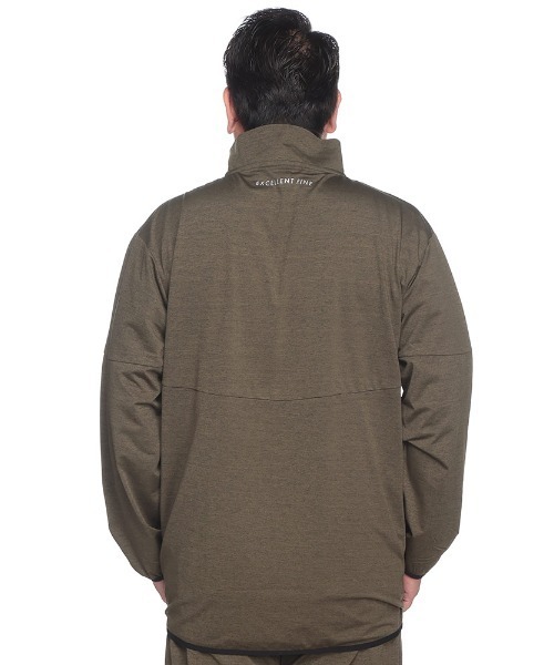 EXCELLENT FINE(エクセレント ファイン)の「sorona ドライ ストレッチ ジップアウター(ジャージ・メンズ・カーキ/ダークグレー・X1(3L~4L)/X5(9L~10L)/X2(4L~5L)/X3(6L~7L)/X4(8L~9L))」の17枚目の写真