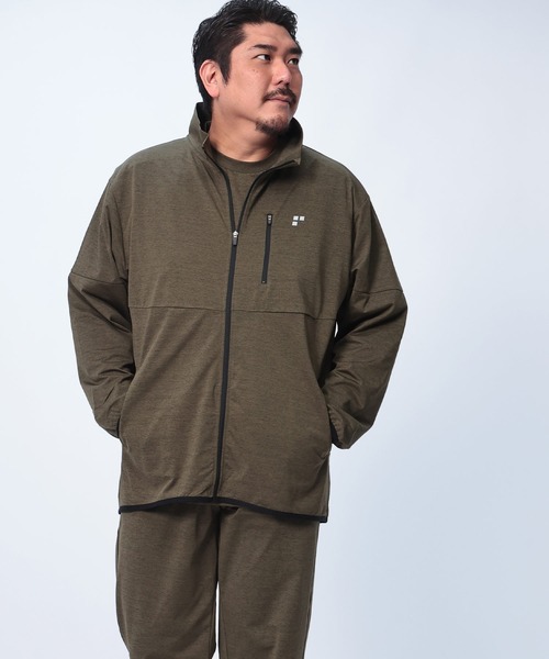EXCELLENT FINE(エクセレント ファイン)の「sorona ドライ ストレッチ ジップアウター(ジャージ・メンズ・カーキ/ダークグレー・X1(3L~4L)/X5(9L~10L)/X2(4L~5L)/X3(6L~7L)/X4(8L~9L))」の7枚目の写真