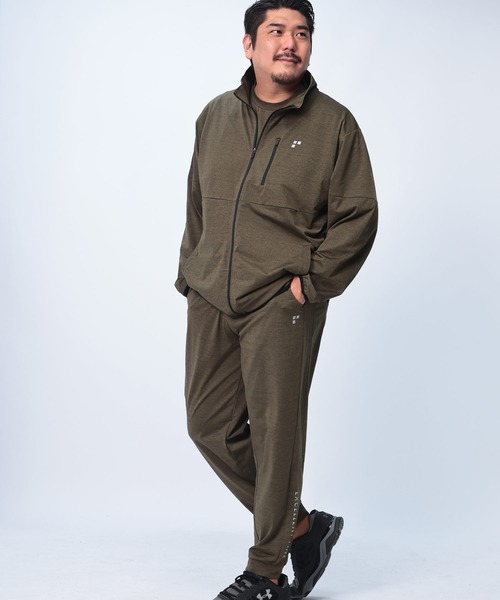 EXCELLENT FINE(エクセレント ファイン)の「sorona ドライ ストレッチ ジップアウター(ジャージ・メンズ・カーキ/ダークグレー・X1(3L~4L)/X5(9L~10L)/X2(4L~5L)/X3(6L~7L)/X4(8L~9L))」の9枚目の写真