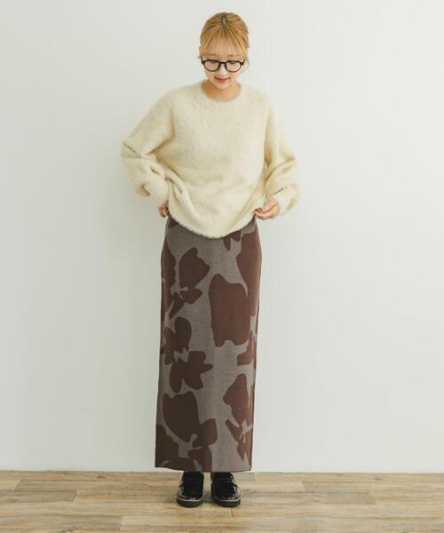 ITEMS URBANRESEARCH（アイテムズ アーバンリサーチ）の「ニットロングスカート（スカート・レディース・ブラウン系その他/ブラック系その他/ダークブラウン・FREE）」の15枚目の写真