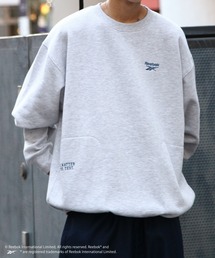 【REEBOK】 ワンポイント ロゴ 刺繍 シームポケット ドローコード 裏起毛 長袖 スウェット クルー トレーナー 【セットアップ可能】