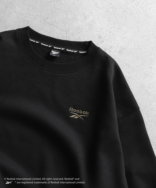 トレーナー スウェット 「REEBOK」 ワンポイント ロゴ 刺繍 シームポケット ドローコード 裏起毛 長袖 スウェット クルー トレーナー 「セッ Reebok トレーナー スウェット 「REEBOK」 ワンポイント ロゴ